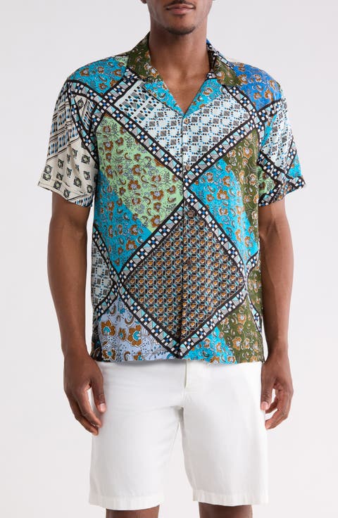 Cala Print Short Sleeve Button-Up Shirt