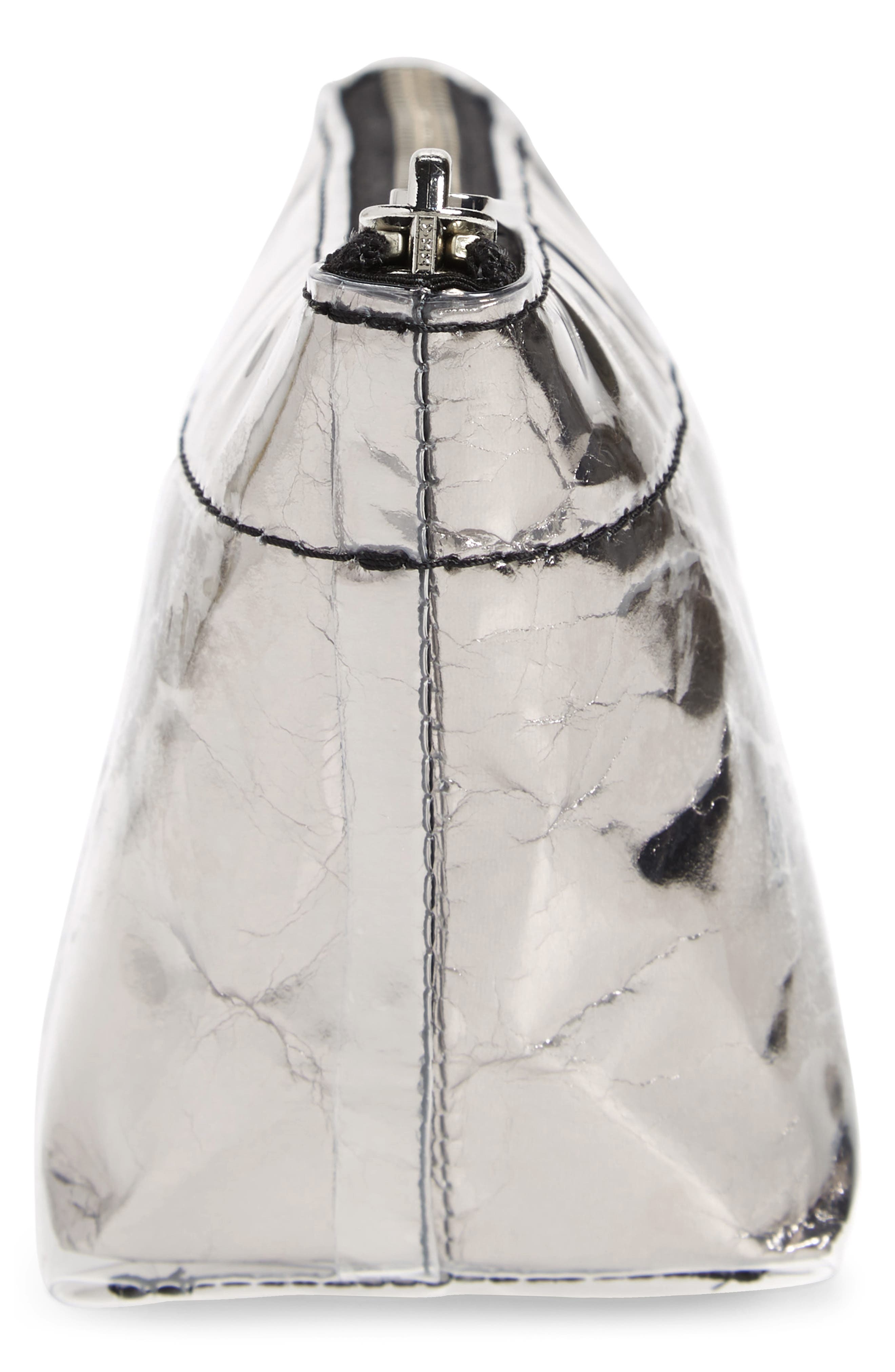 MARC JACOBS The Foil Pouch Cosmetics Case, Alternate, color, SILVER