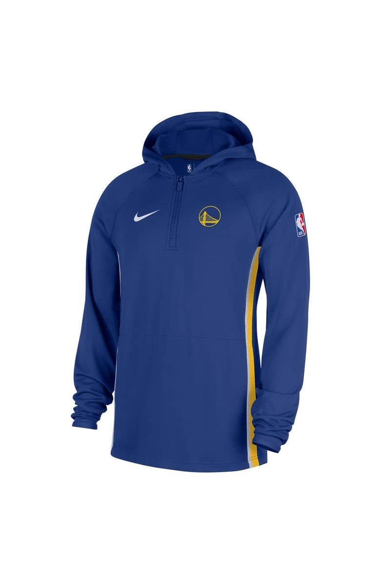 Nike Men's Nike  Blue Golden State Warriors Authentic On Court Zone Quarter-Zip Dri-FIT Hoodie Jacket, Alternate, color, Blue