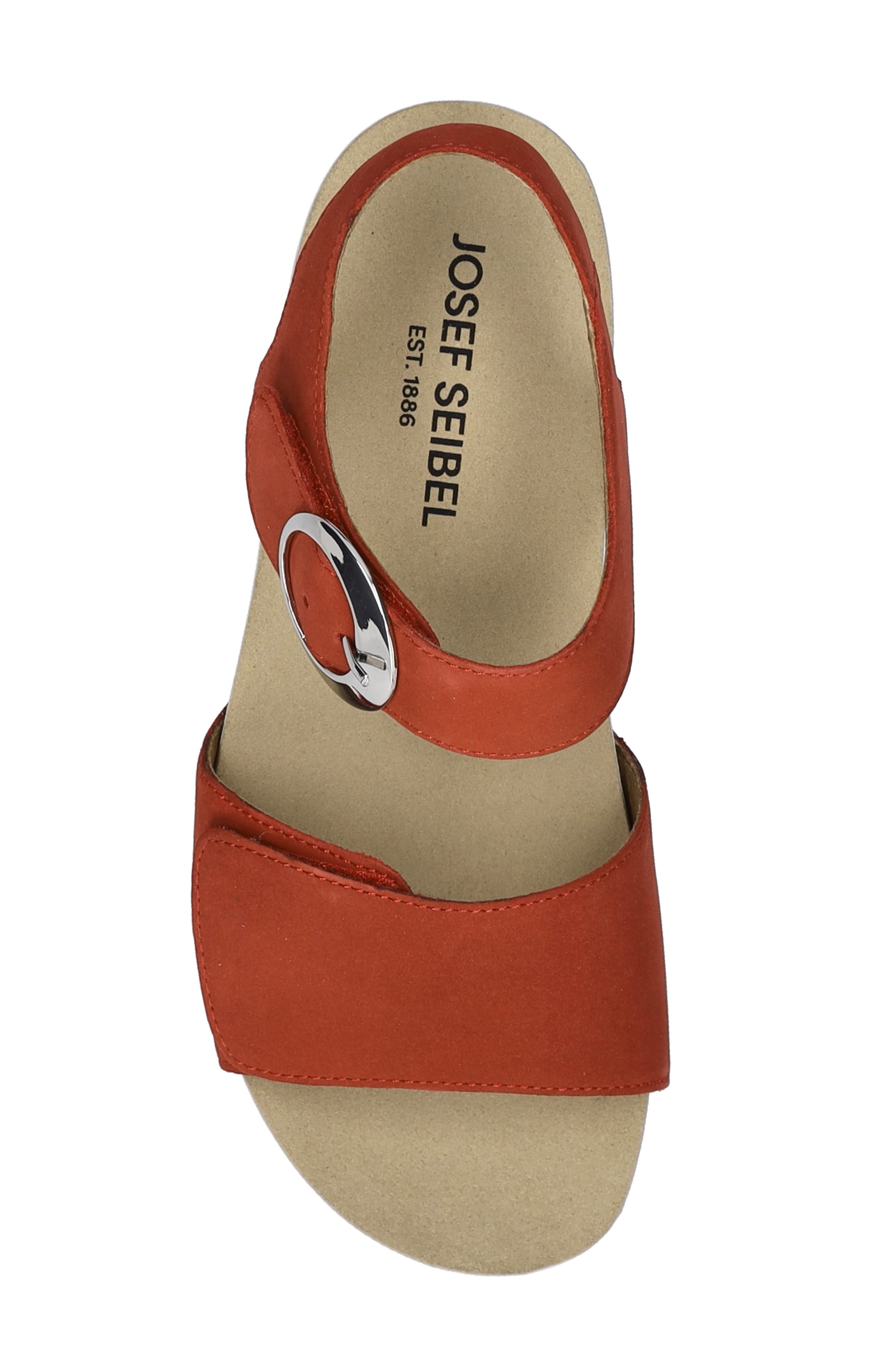 Quinn 16 Wedge Sandal, Alternate, color, RED NUBUCK