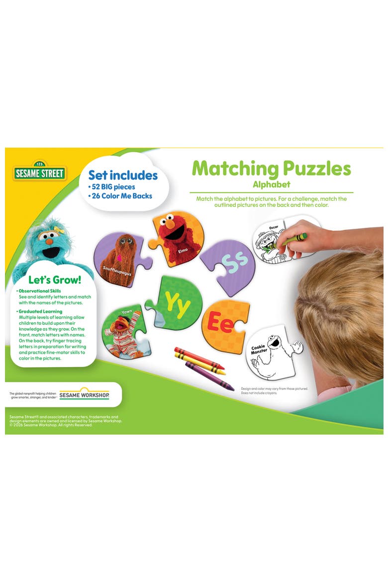 Sesame Street Alphabet Matching Puzzles, Alternate, color, Multicolor