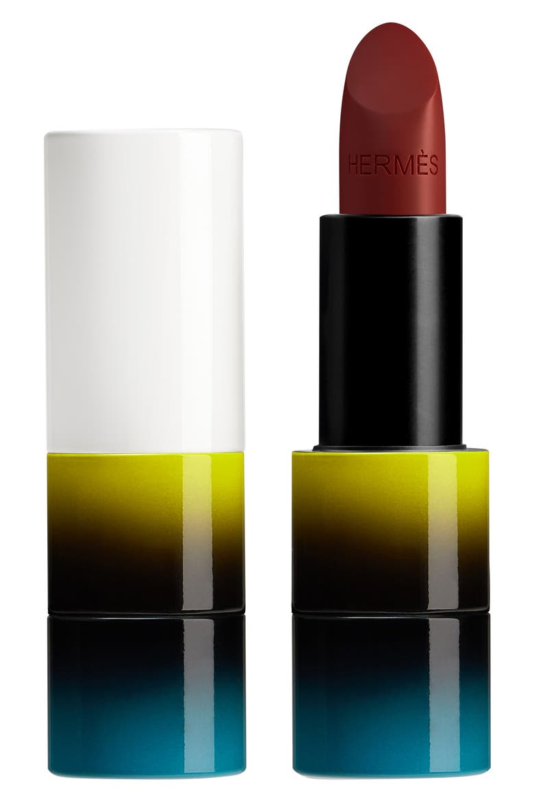 Rouge Hermès - Shiny Lipstick in 72 Rouge Bruni (Limited Edition), Main, color, 72 ROUGE BRUNI