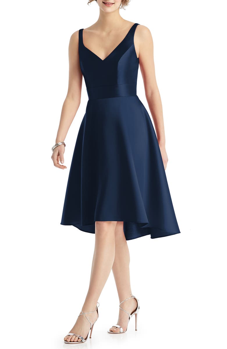 Alfred Sung Sweetheart Neck Cocktail Dress, Main, color, 
