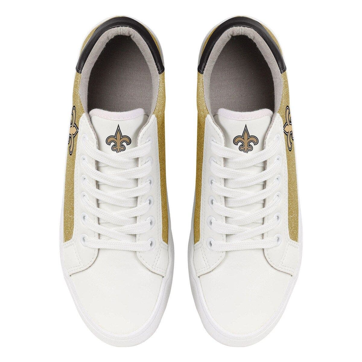 FOCO Women's FOCO New Orleans Saints Glitter Sneakers, Alternate, color, 