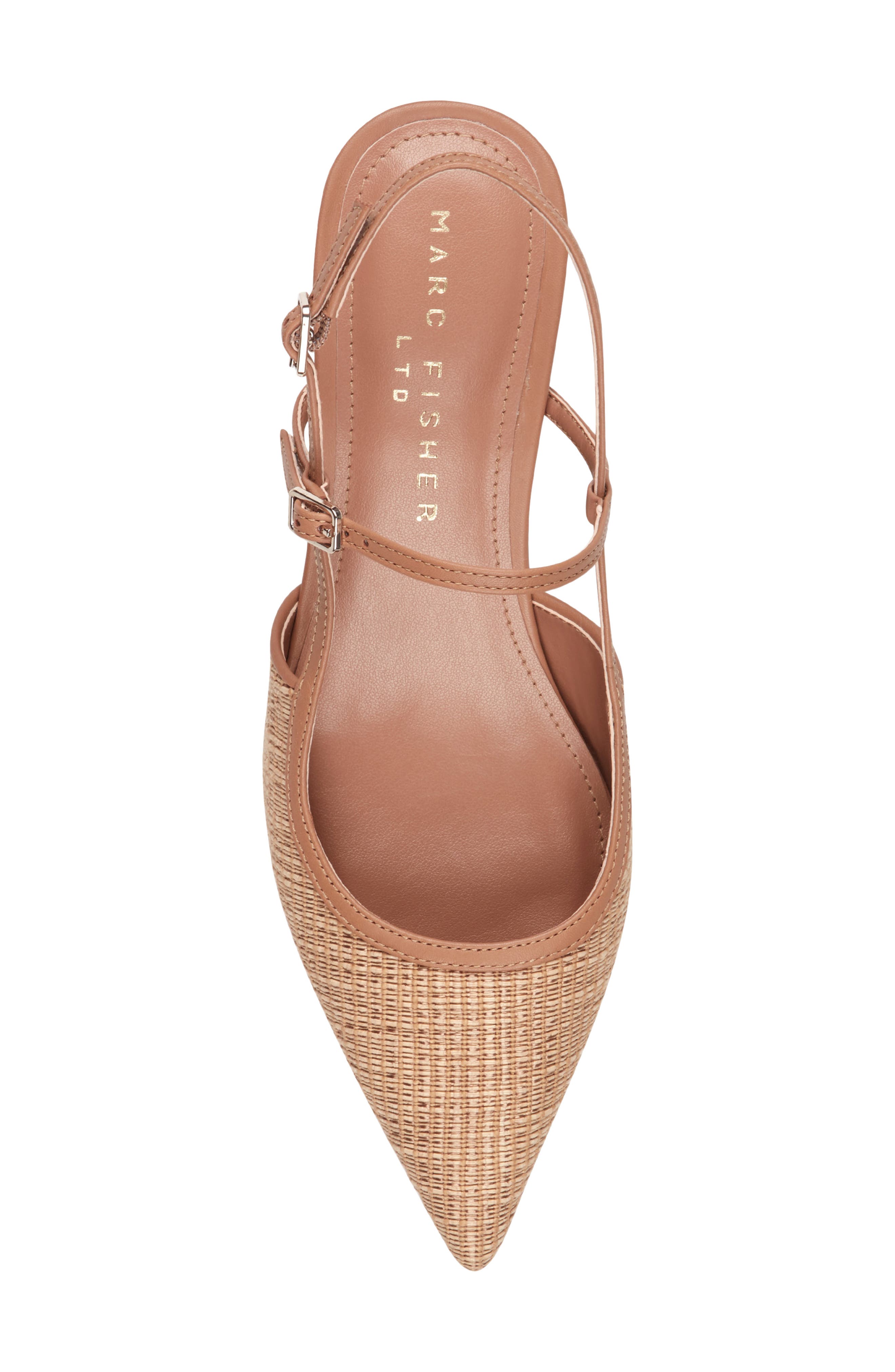 Ceddy Slingback Pointed Toe Kitten Heel Pump, Alternate, color, LIGHT NATURAL