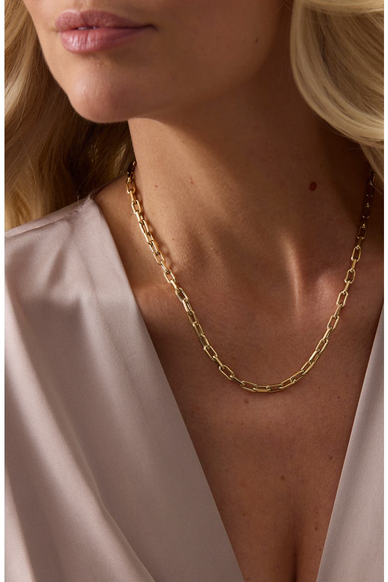 18k Gold Paperclip Chain Necklace, Alternate, color, 18K YELLOW GOLD