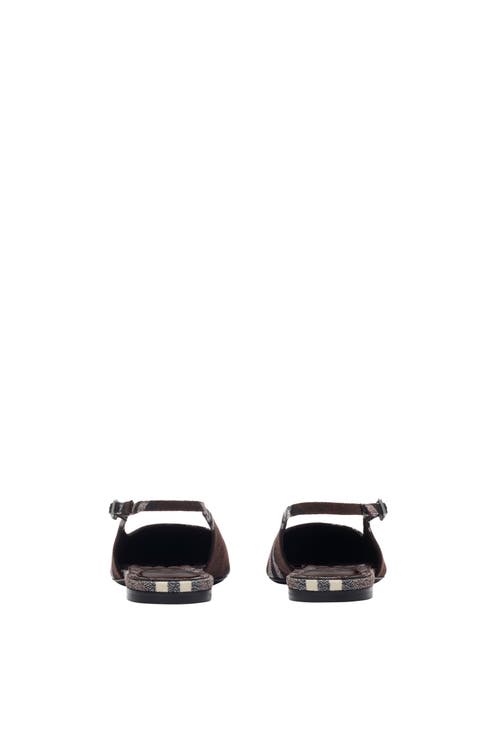 Burberry Check Dame Slingback Ballerinas In Multi