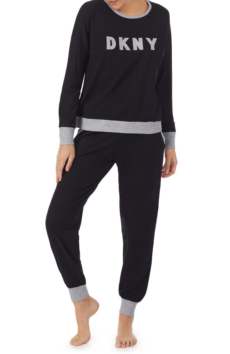 DKNY Logo Pajamas Set, Main, color, 