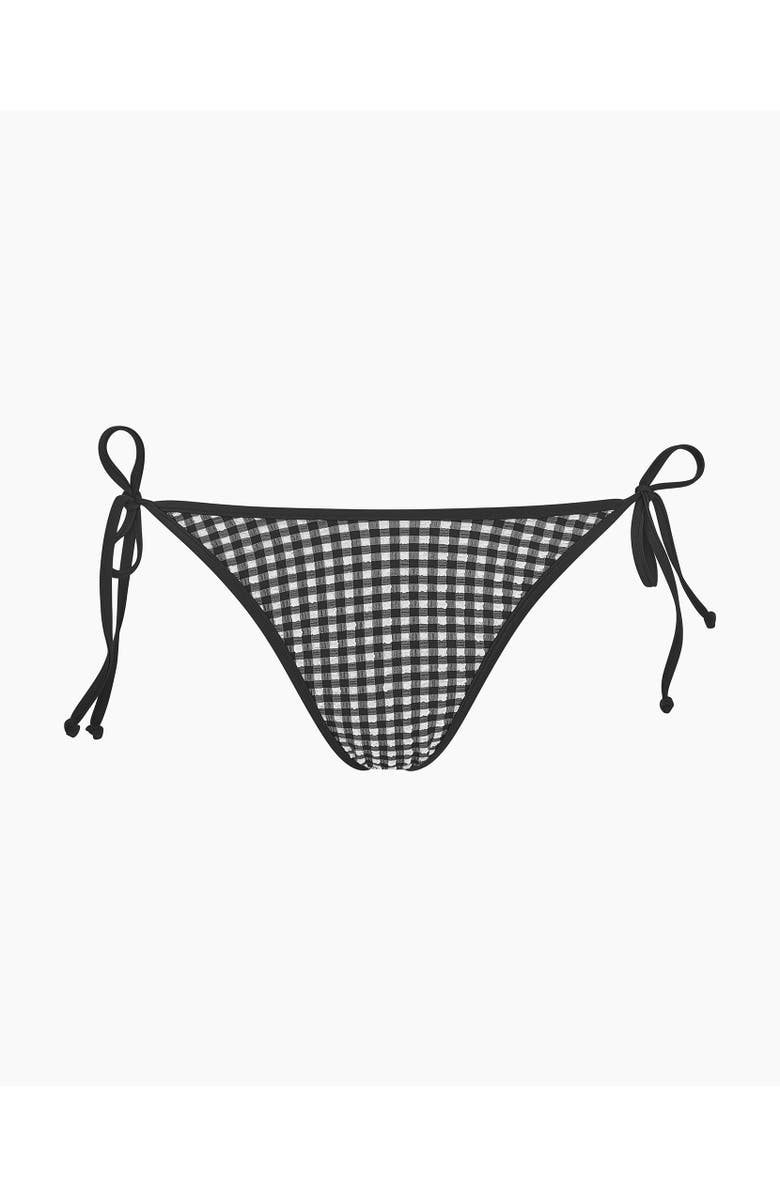 Onia Cleo String-Tie Bikini Bottom, Alternate, color, Black/White