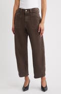 MOUSSY VINTAGE Pomonok High Waist Stretch Cotton Twill Ankle Pants