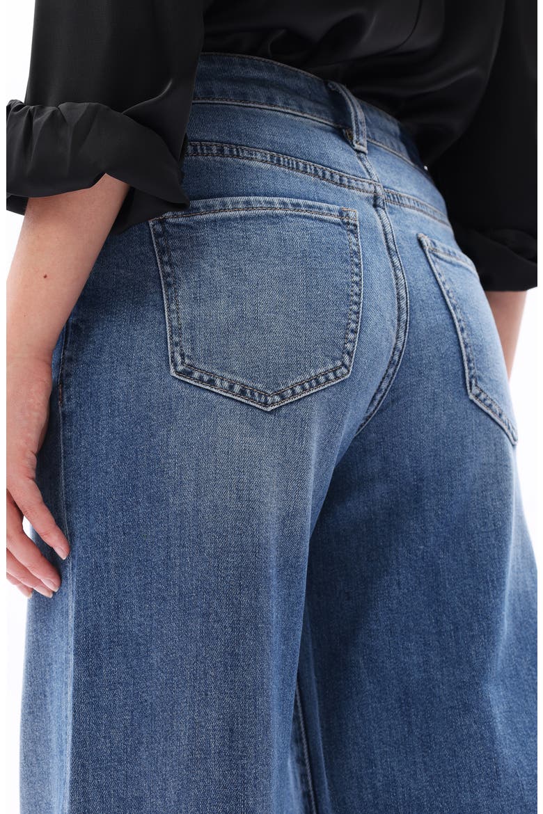 Mid Rise Wide Leg Jeans, Alternate, color, MEDIUM BLUE