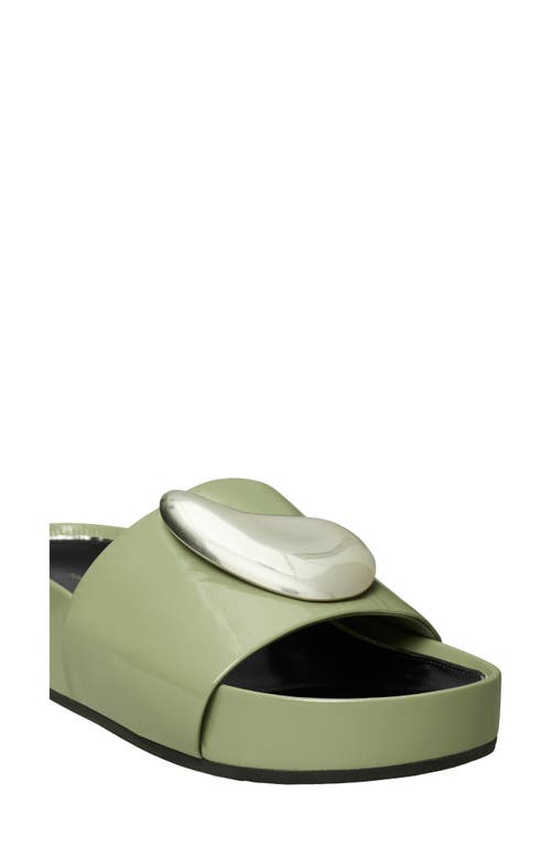 Tory Burch Patos Platform Slide Sandal In Green