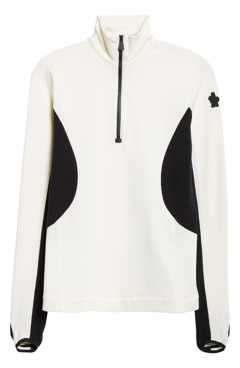 Moncler Grenoble Colorblock Long Sleeve Quarter Zip Ski Top, Alternate, color, 