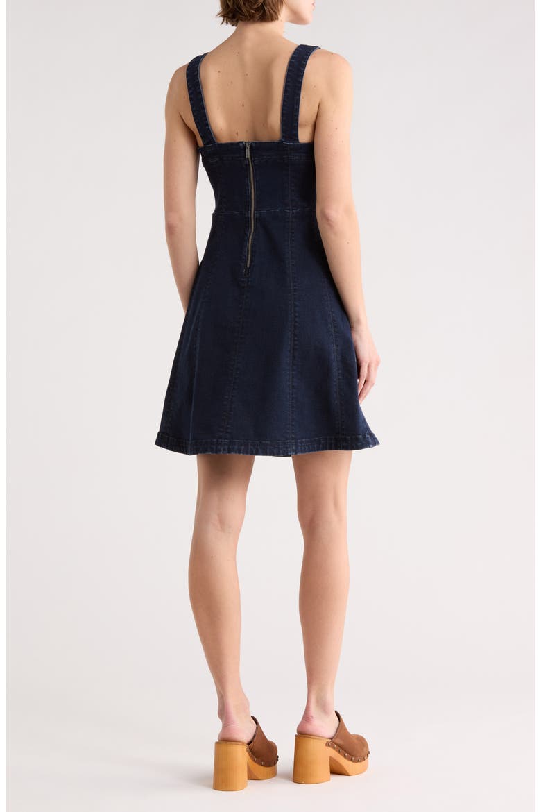 Square Neck Denim Minidress, Alternate, color, LOCH