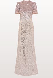 Jenny Packham Jourdain Sequin-Embellished Gown