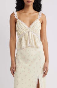LoveShackFancy Nicoleta Lace Trim Camisole