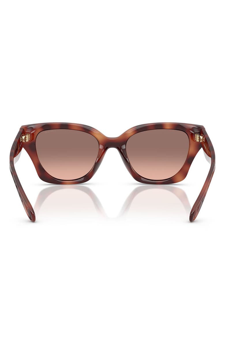 COACH 53mm Gradient Butterfly Sunglasses, Alternate, color, Caramel Tortoise