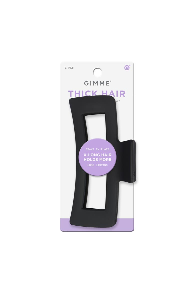 XL Rectangle Claw Clip for Thick Hair, Main, color, Black