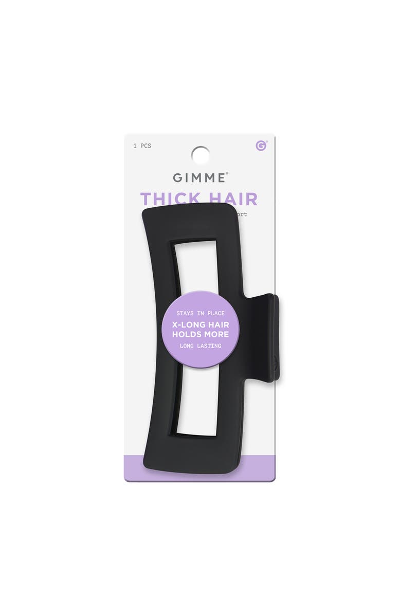 Gimme Beauty XL Rectangle Claw Clip for Thick Hair, Main, color, Black