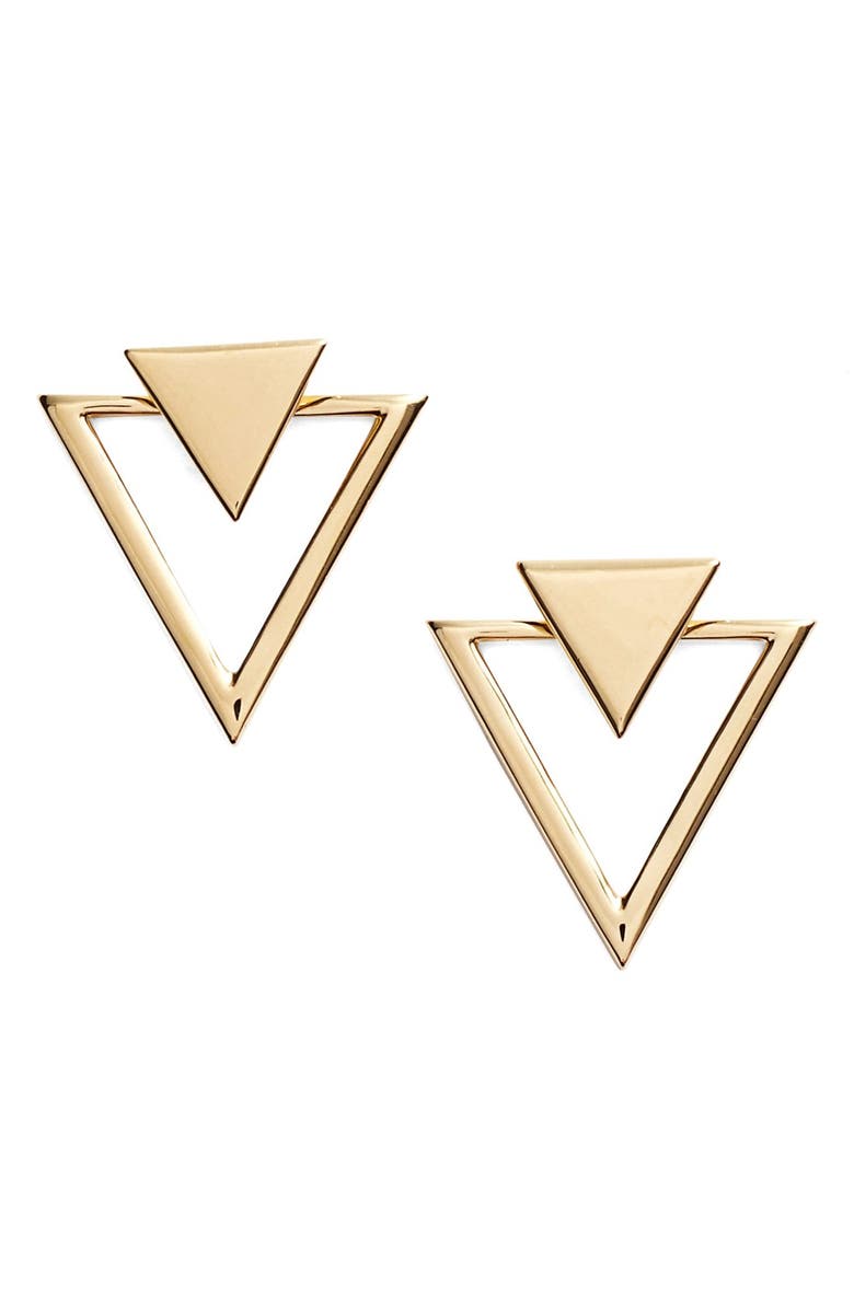 Nadri Triangle Stud Earrings, Main, color,