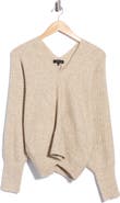 1.STATE Ribbed Double V-Neck Sweater
