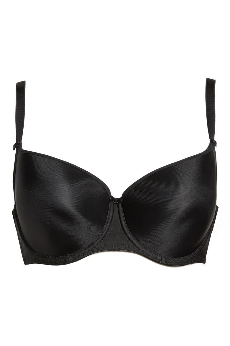 Underwire Smoothing T-Shirt Bra, Alternate, color, BLACK
