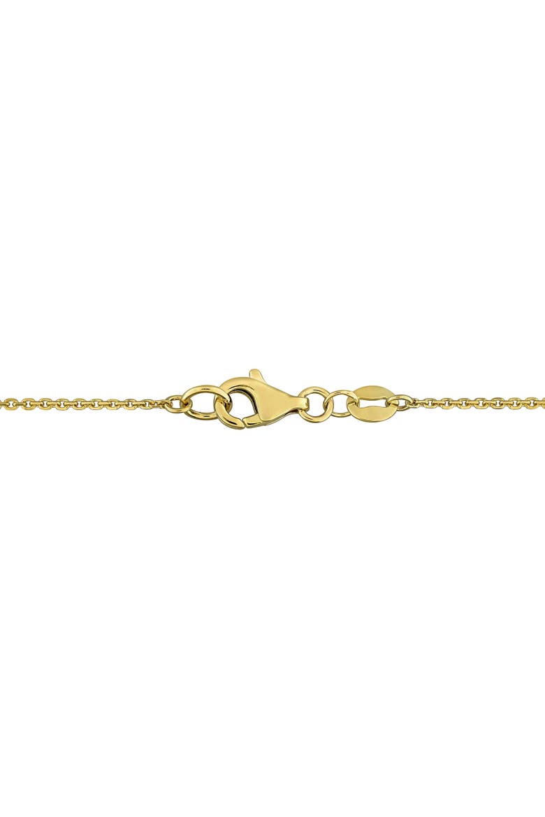 Lab Grown Diamond Oval Solitaire Necklace 14K, Alternate, color, Yellow Gold