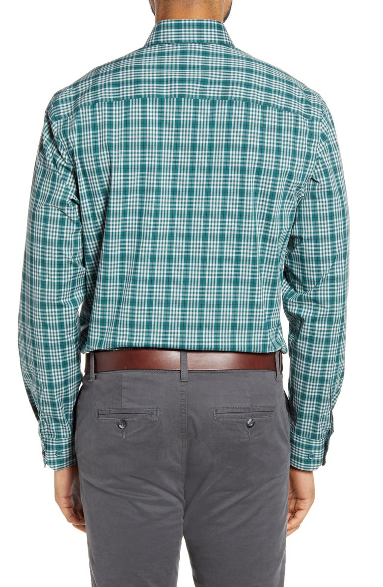 Cutter & Buck Soar Classic Fit Plaid Performance Button-Down Shirt, Alternate, color, 