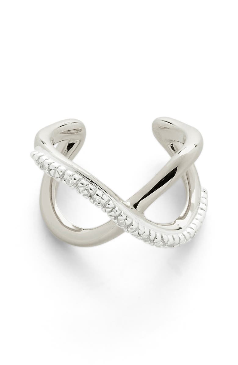 Monica Vinader Riva Crossover Diamond Ear Cuff, Main, color,