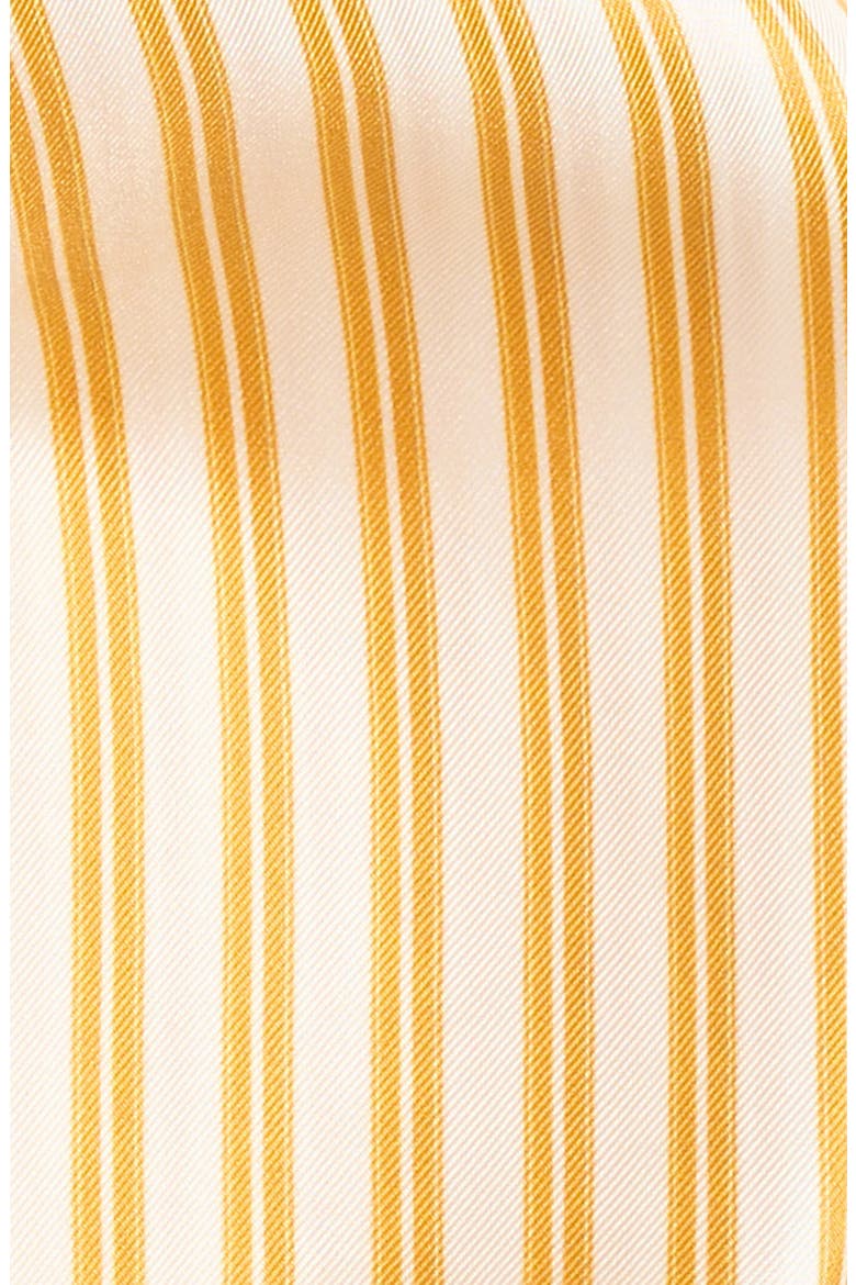 Silk Twill Stripe Slim Scarf, Alternate, color, DARK MARIGOLD