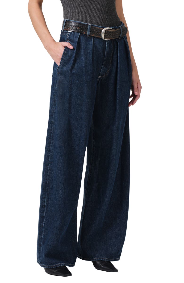 Citizens of Humanity Petra Pleated Wide Leg Jeans, Alternate, color,