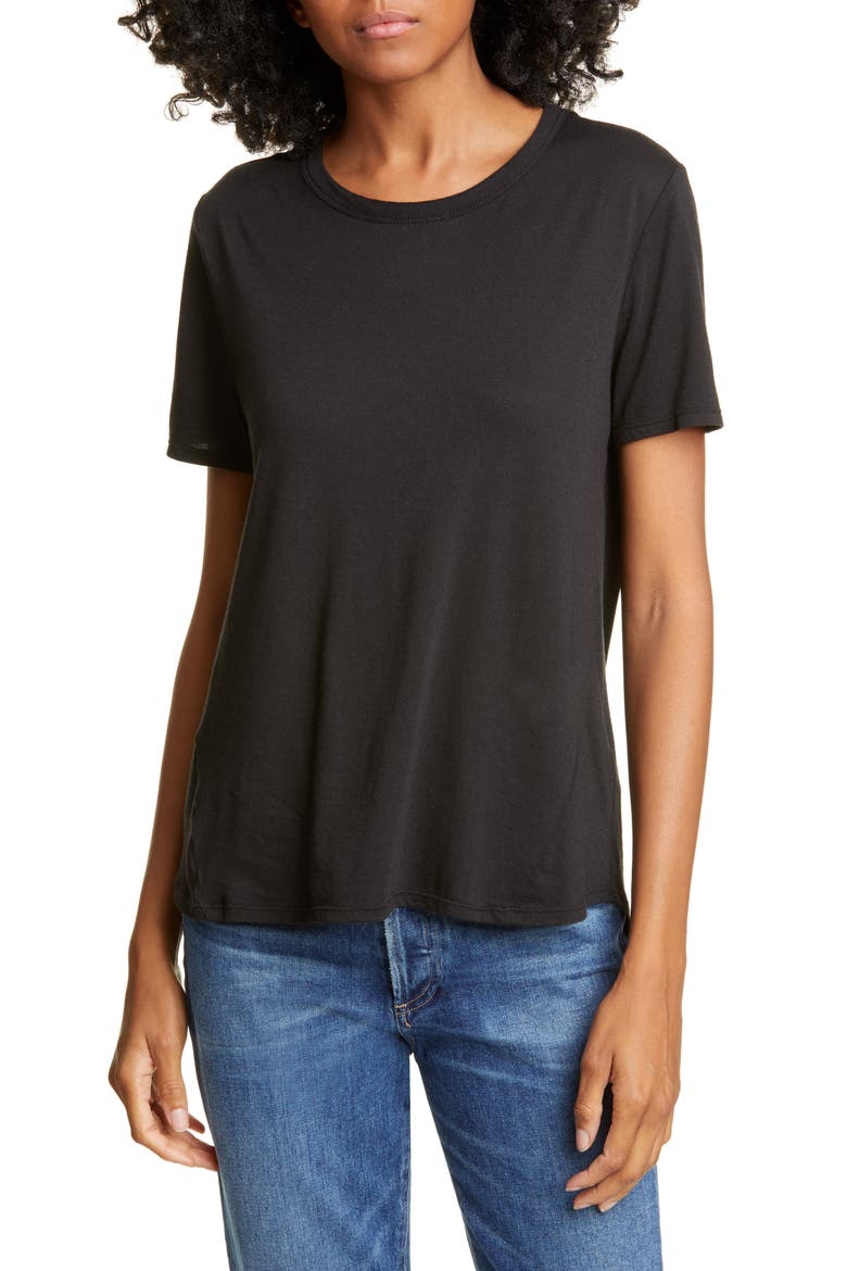 Lauren High/Low Tee, Main, color, BLACK
