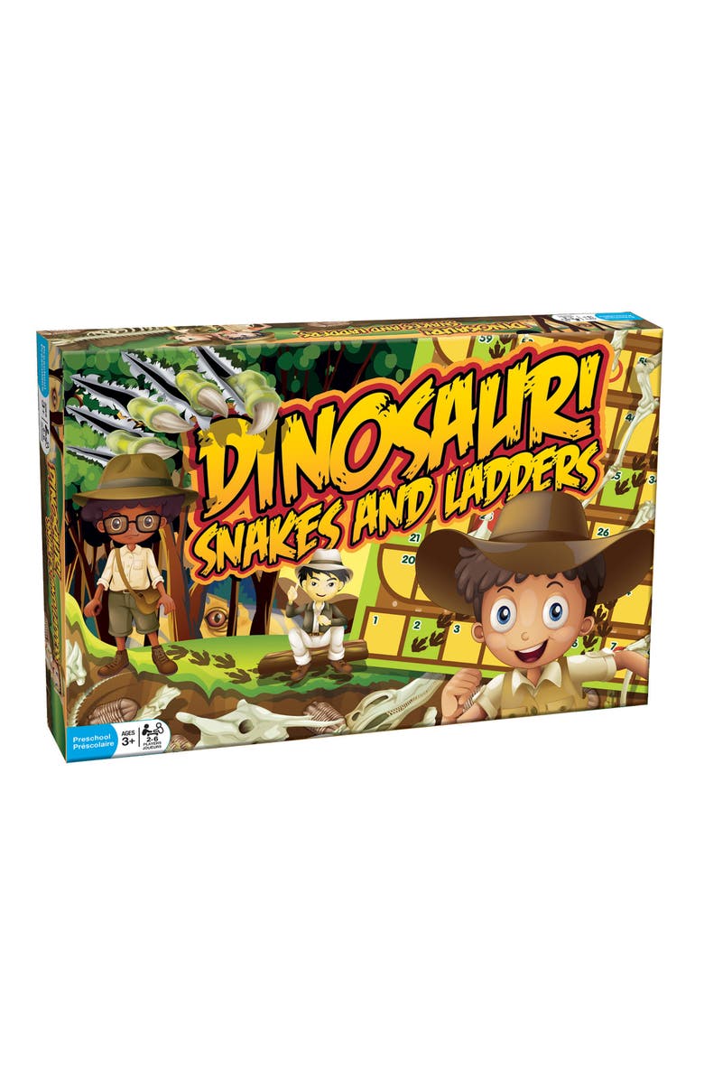 Outset Media Dinosaur Snakes And Ladders A Dinosized Twist On A Classic Game, Main, color, Multicolored