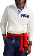 Polo Ralph Lauren Logo Appliqué Quarter Zip Fleece Pullover