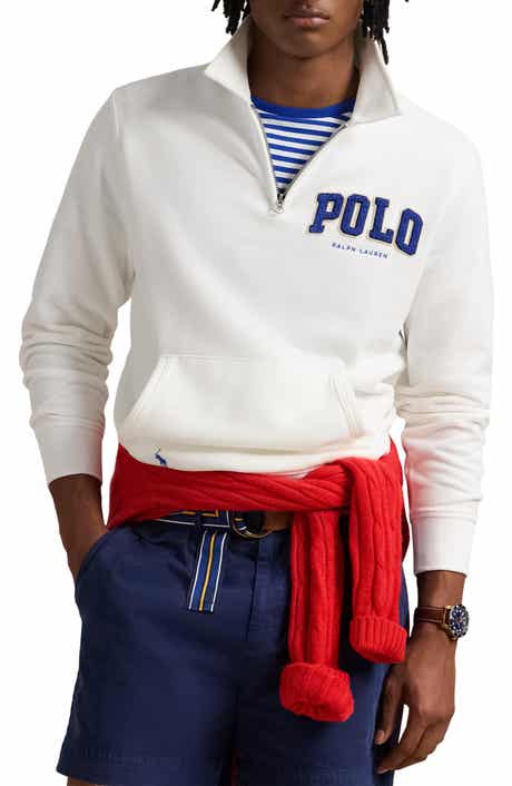 Polo Ralph Lauren Logo Appliqué Quarter Zip Fleece Pullover