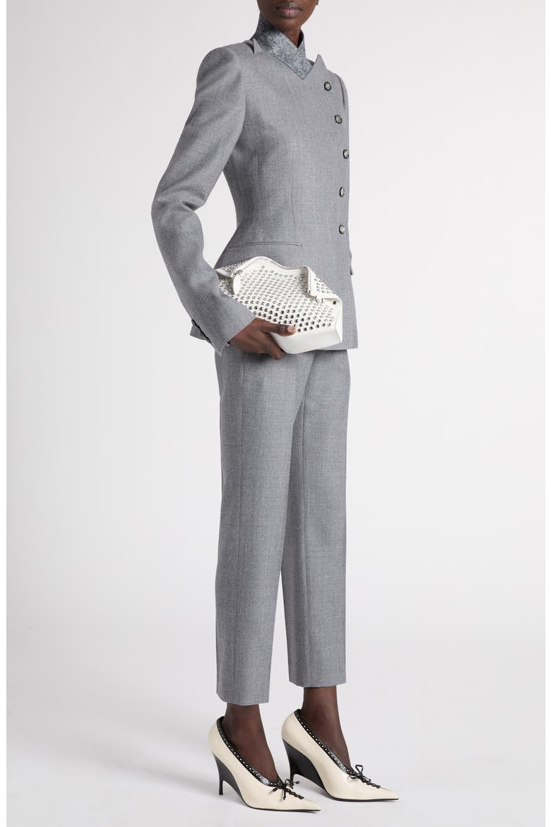 Asymmetric Wool Jacket, Alternate, color, GREY MELANGE