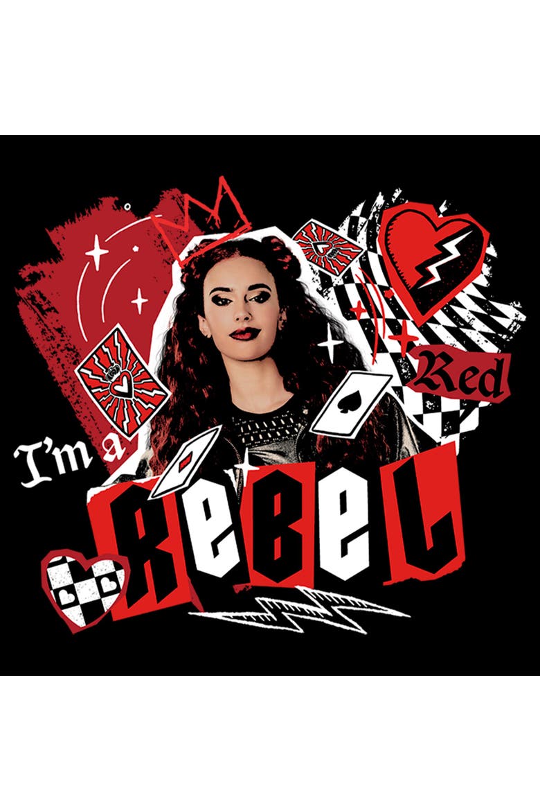 Girls' I'm a Rebel Graphic Short Sleeve T-Shirt, Alternate, color, Black