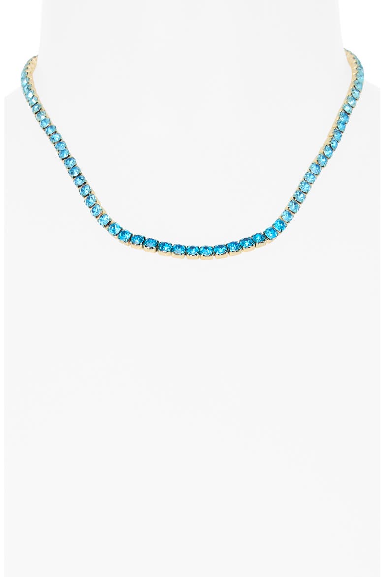 Crystal Tennis Necklace, Alternate, color, BLUE MULTI- GOLD
