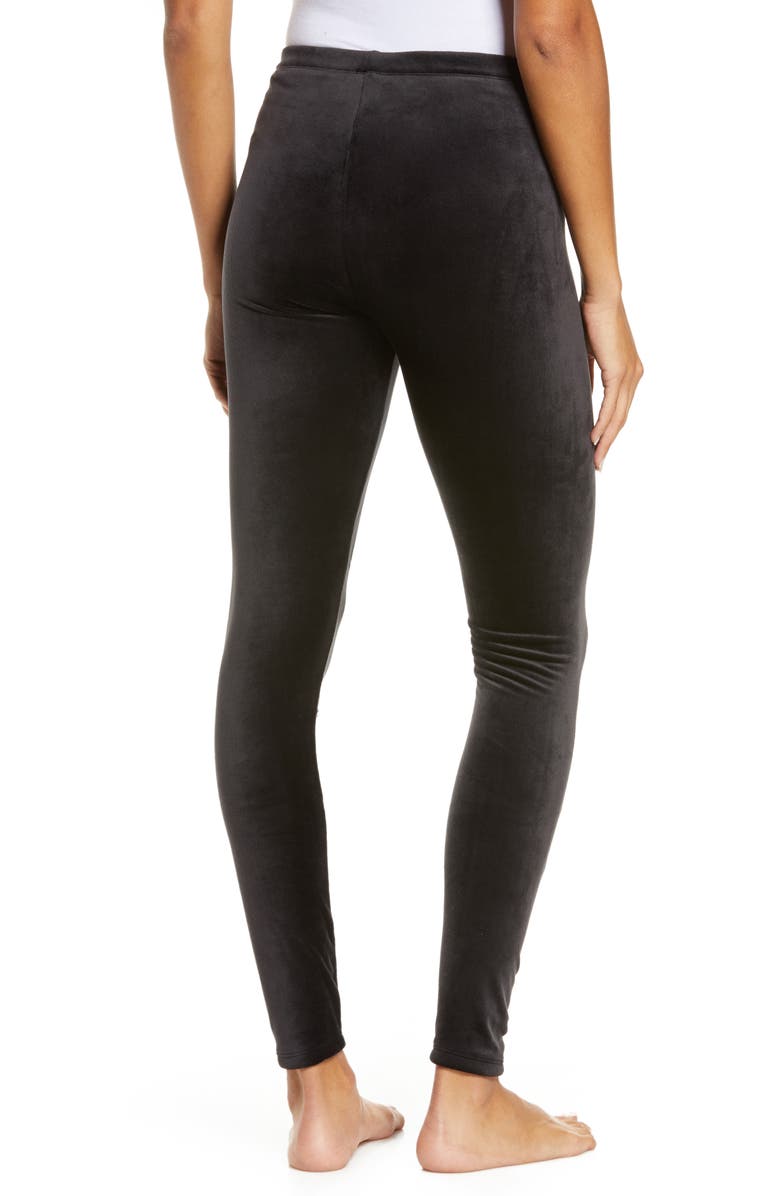 Felina Velour Leggings, Alternate, color, Black