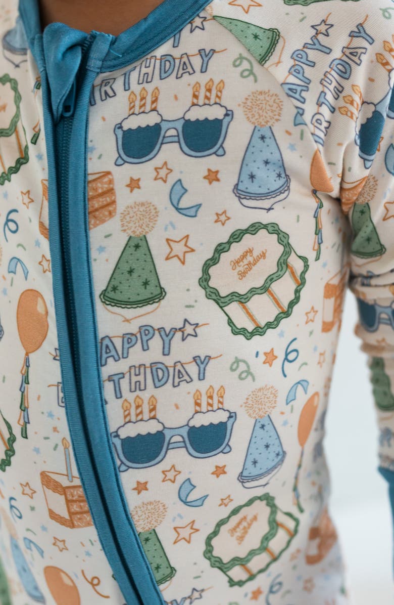 In My Jammers Birthday Zipper Romper, Alternate, color, Cream