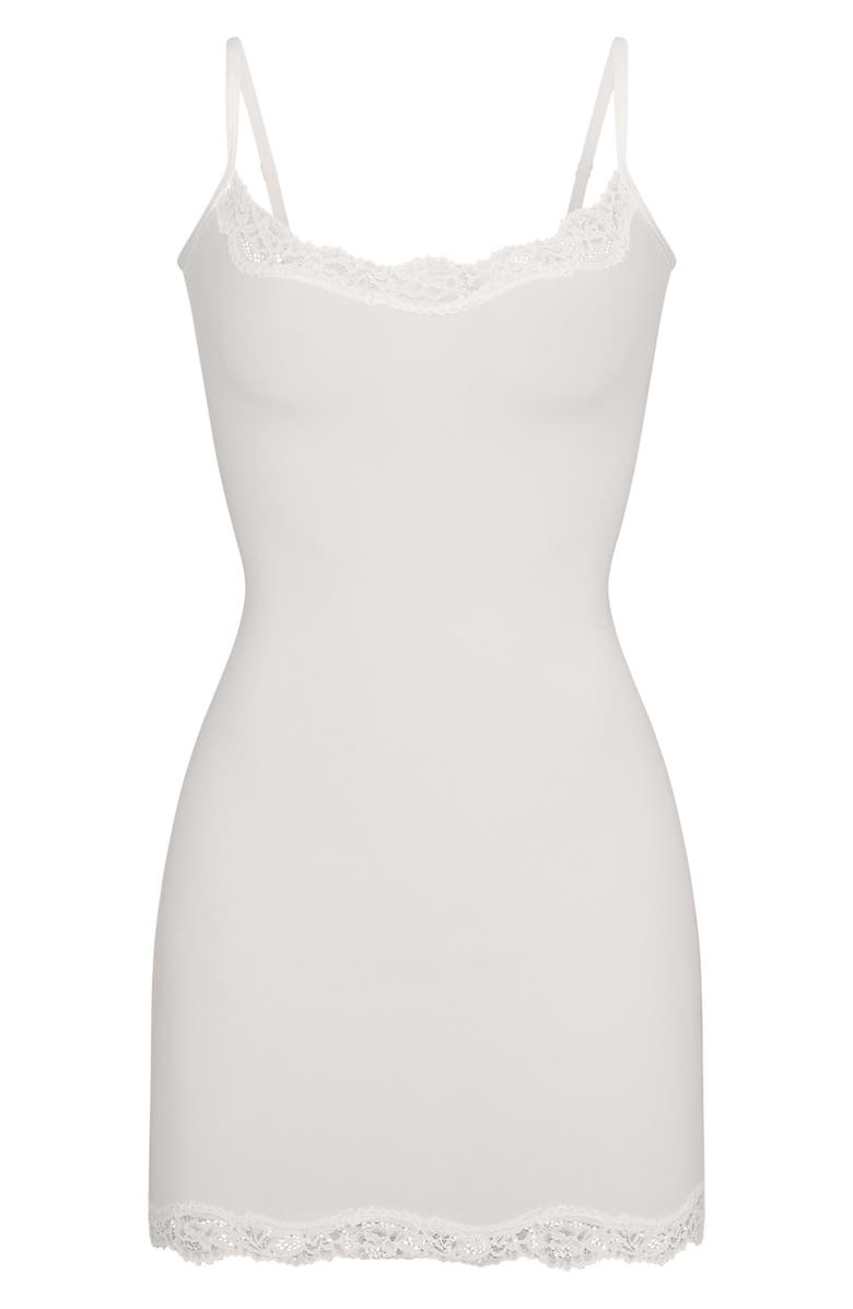 SKIMS Fits Everybody Lace Slipdress, Alternate, color, Marble