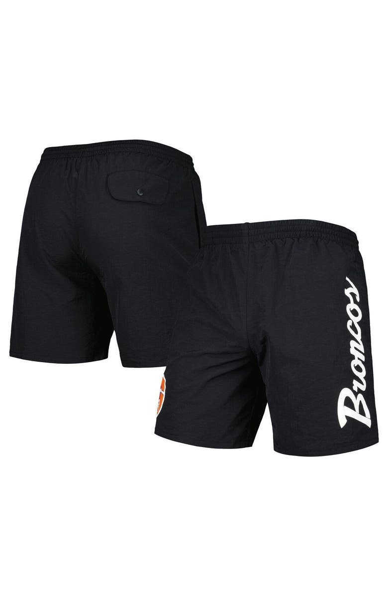 Mitchell & Ness Men's Mitchell & Ness Black Denver Broncos Team Essentials Nylon Shorts, Alternate, color, Black