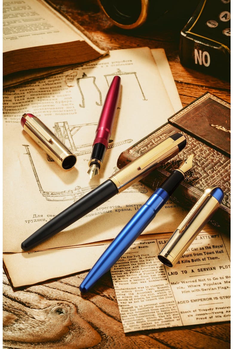 Skyline Rollerball Pen, Alternate, color, Black / Gold