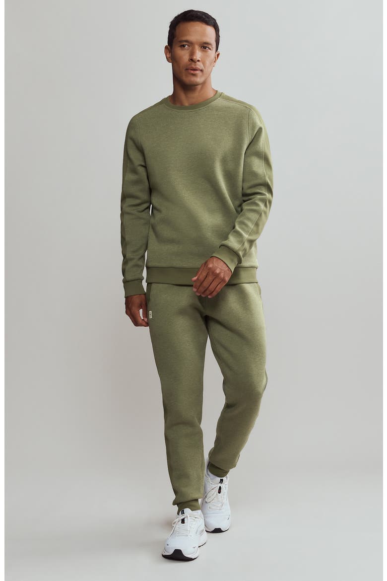 Heritage Midweight Crewneck Sweatshirt , Alternate, color, OLIVINE HEATHER