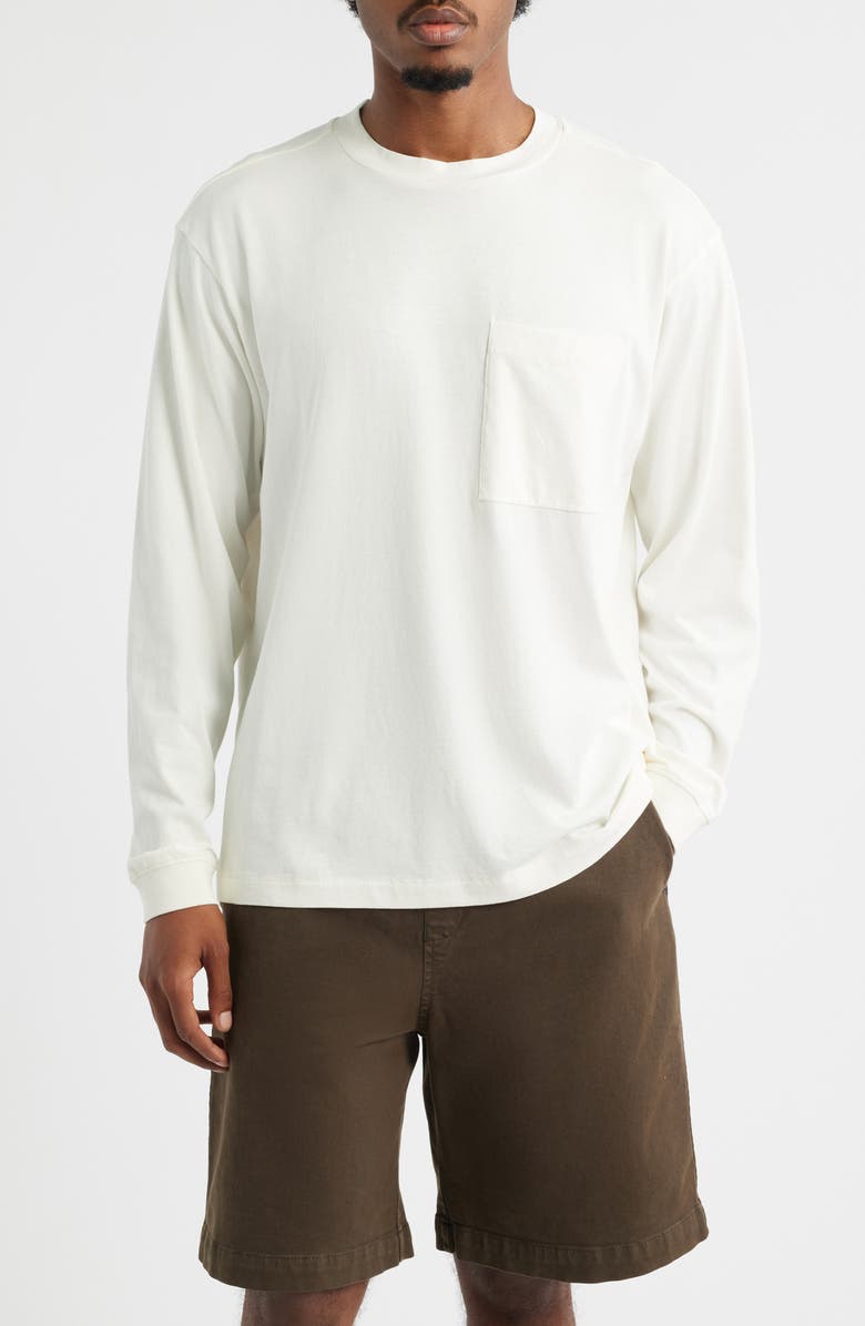 BP. Oversize Long Sleeve Pocket T-Shirt, Main, color, Ivory Egret