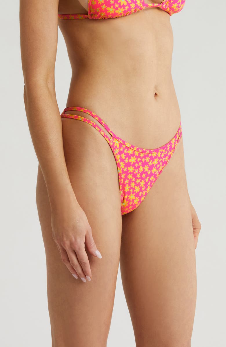 Kulani Kinis Strappy Cheeky Bikini Bottoms, Alternate, color,