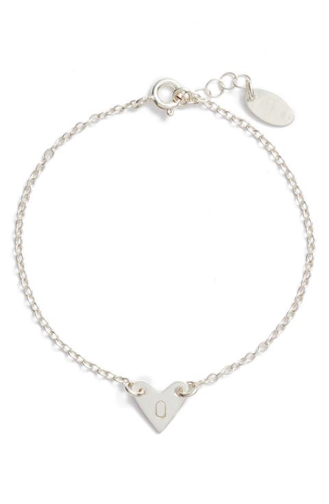 Initial Heart Bracelet