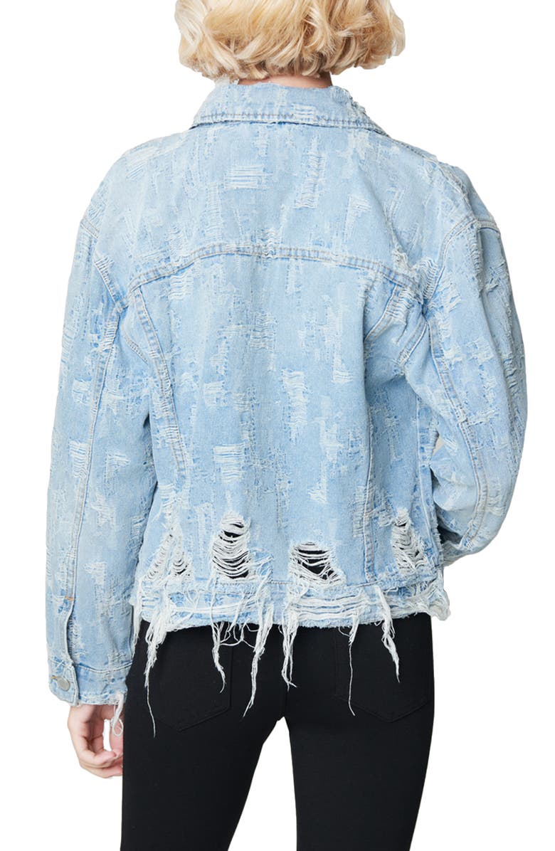 BLANKNYC Distressed Denim Jacket, Alternate, color, 
