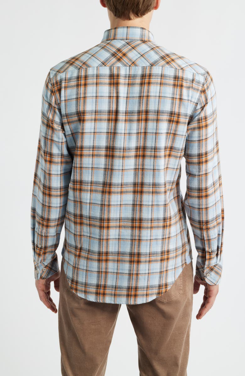James Campbell Winstead Trim Fit Plaid Cotton Button-Up Shirt, Alternate, color, Golden