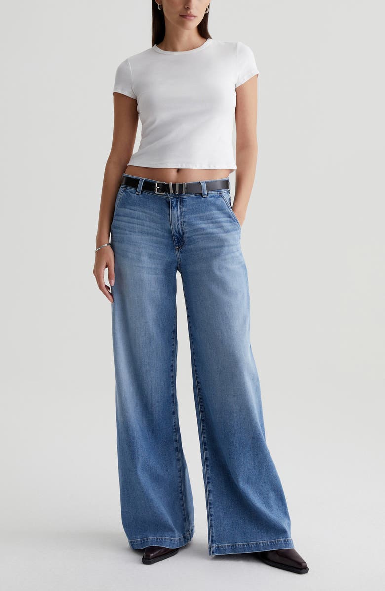 AG Stella Low Slung Palazzo Jeans, Alternate, color, Escalate